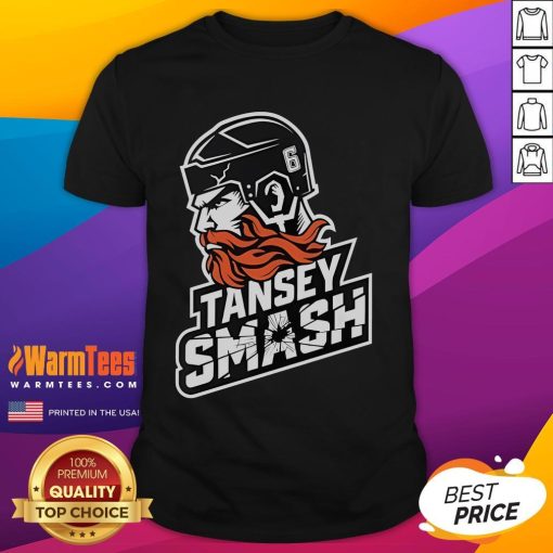 Awesome Kevin Tansey Smash Sheffield Steelers Hockey T-Shirt featuring bold graphics and team colors.