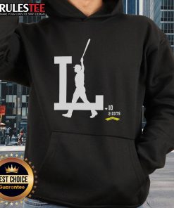 Alt Text: Awesome Los Angeles Dodgers baseball logo hoodie with '10-2 Outs' design, perfect for Dodgers fans and baseball lovers.