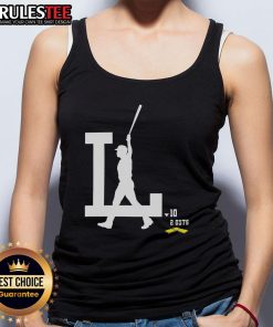 Stylish Los Angeles Dodgers baseball logo tank top featuring '10-2 Outs' design, perfect for fans and summer wear.