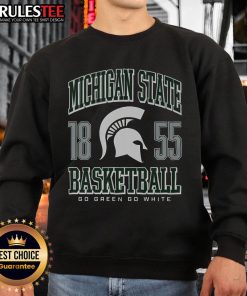 Awesome Michigan State Spartans Basketball 1855 Sweatshirt featuring team colors and logo for fans and supporters.