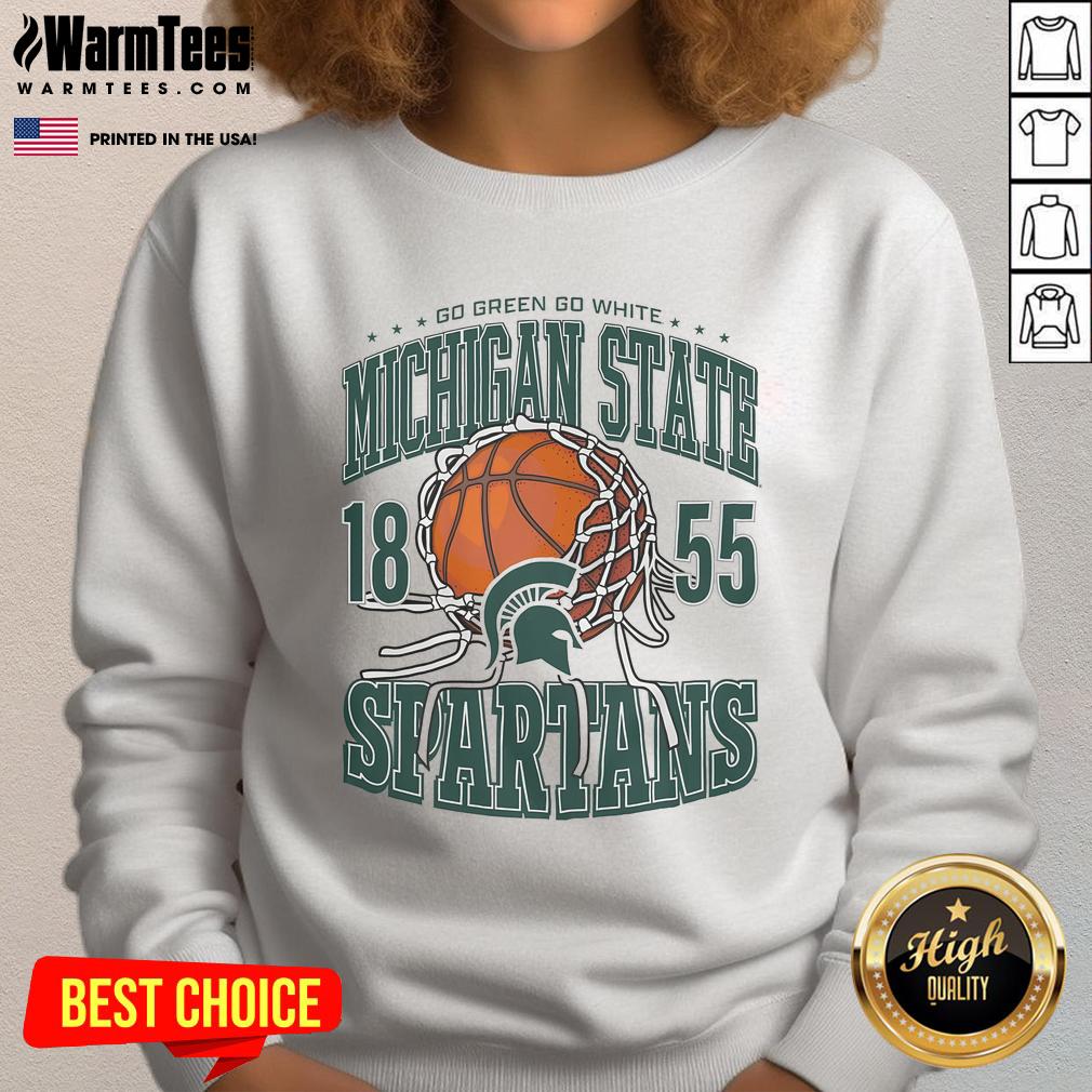 Awesome Michigan State Spartans Cut The Net Sweatshirt Awesome Michigan State Spartans Cut The Net Sweatshirt featuring team colors and logo for fans and athletes.