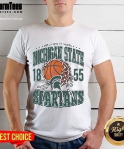 Awesome Michigan State Spartans Cut The Net T-Shirt featuring bold team graphics for fans and alumni.