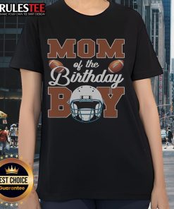 Awesome Mom of the Birthday Boy Football Ladies Tee featuring a fun graphic design for football-themed celebrations.