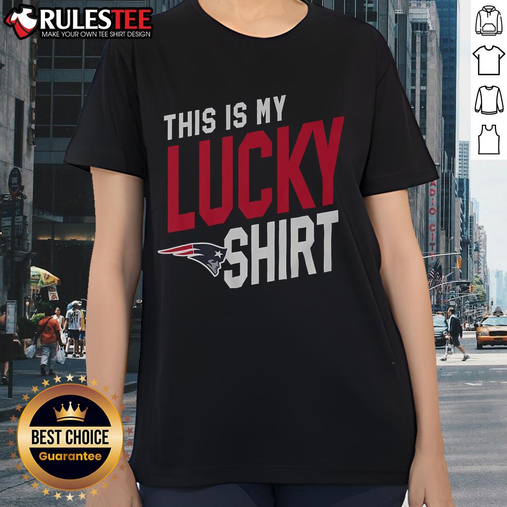Awesome New England Patriots This Is My Lucky Ladies Tee Awesome New England Patriots ladies tee in vibrant colors, perfect for game day and showcasing team spirit.