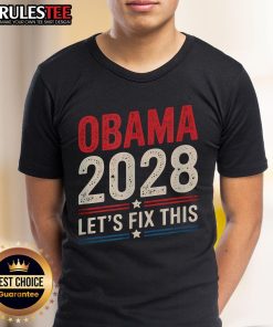 Awesome Obama vintage retro patriotic 2028 political protest rally T-shirt featuring bold graphics and vibrant colors.