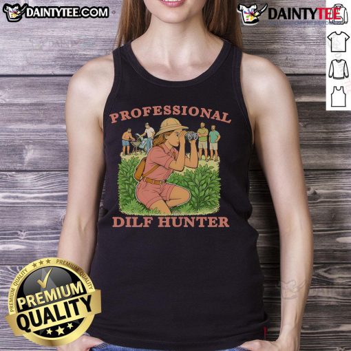 Stylish Awesome Professional DILF Hunter Tank Top on display, perfect for casual summer outings and showcasing unique fashion.