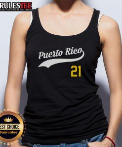 Awesome Puerto Rico Baseball 21 tank top for Santurce baseball fans, showcasing vibrant design and team spirit.