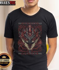 Alt Text: Awesome Rathalos Hunting Club T-Shirt featuring a fierce Rathalos design for Monster Hunter fans.