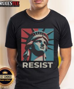 Awesome retro vintage Resist Statue of Liberty T-shirt featuring a bold graphic design and classic fit.