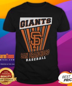 Alt Text: Awesome San Francisco Giants Baseball Starter T-Shirt in black with vibrant team logo, perfect for fans and casual wear.