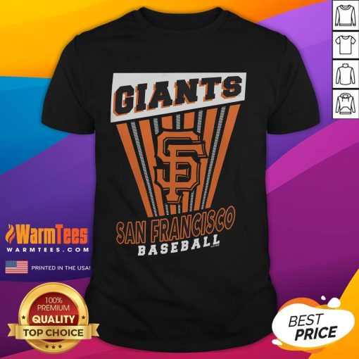 Alt Text: Awesome San Francisco Giants Baseball Starter T-Shirt in black with vibrant team logo, perfect for fans and casual wear.