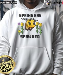 Awesome Spring Minecraft Bee Hoodie featuring vibrant bee graphics and a cozy design, perfect for fans of Minecraft.
