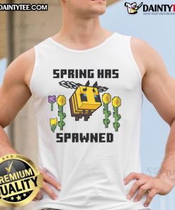 Awesome Spring Minecraft Bee Tank Top featuring vibrant bee graphics and a stylish design for gamers and fashion lovers.