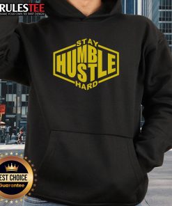 Alt Text: Awesome Stay Humble Hustle Hard Hoodie in black, featuring motivational text and a stylish design for everyday wear.