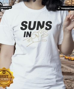 Awesome Suns in 4 Playoff Basketball ladies tee showcasing vibrant team colors and stylish design for female fans.