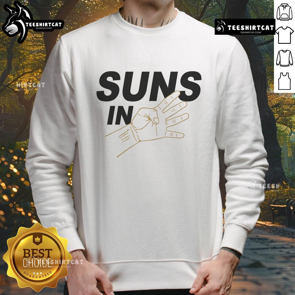 Awesome Suns In 4 Playoff Basketball Sweatshirt Alt Text: Awesome Suns in 4 Playoff Basketball sweatshirt featuring vibrant colors and bold team logo for fans.