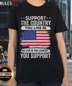 Awesome support tee for women featuring America flag design, perfect for showing pride in the country you live in.