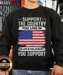 Alt Text: Awesome Support sweatshirt featuring the American flag, perfect for showing your love for the country you live in.