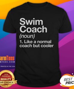 Awesome Swim Coach T-Shirt featuring a fun definition, perfect for trainers and instructors at swim schools.