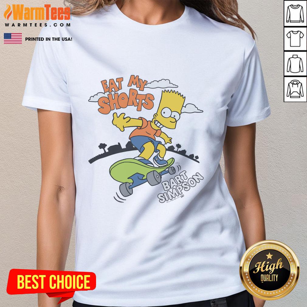 Awesome The Simpsons Bart Simpson Eat My Shorts Ladies Tee Awesome The Simpsons Bart Simpson Eat My Shorts Ladies Tee featuring a vibrant graphic of Bart and playful text.