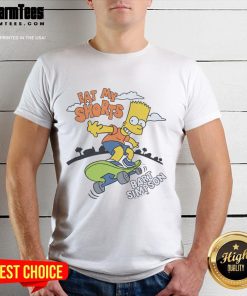 Awesome The Simpsons Bart Simpson 'Eat My Shorts' T-Shirt featuring vibrant graphics and a playful design.