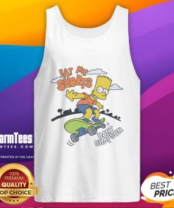 Awesome Bart Simpson 'Eat My Shorts' tank top featuring vibrant colors and playful design for fans of The Simpsons.