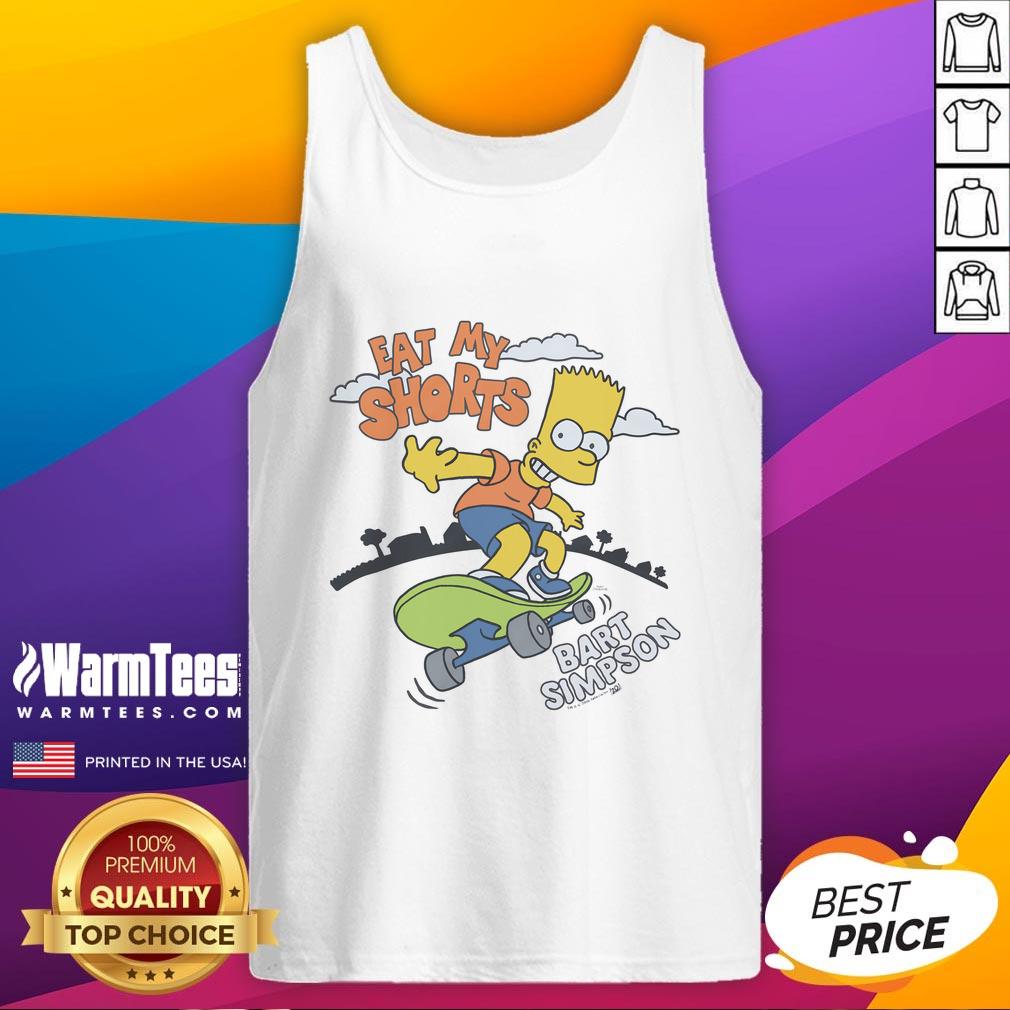 Awesome The Simpsons Bart Simpson Eat My Shorts Tank Top Awesome Bart Simpson 'Eat My Shorts' tank top featuring vibrant colors and playful design for fans of The Simpsons.