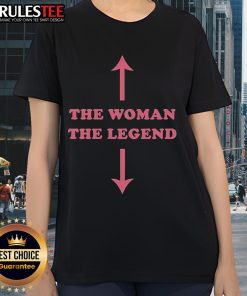 Awesome The Woman The Legend Ladies Tee featuring a stylish design for empowered women, perfect for casual wear.