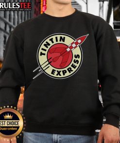 Awesome Tintin Express Rocket Sweatshirt featuring vibrant design and comfortable fit for Tintin fans and casual wear.