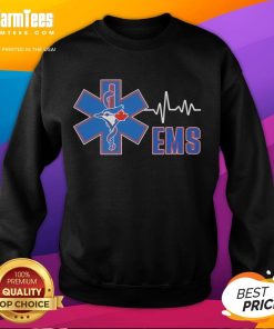 Alt Text: Awesome Toronto Blue Jays EMS Rod of Asclepius sweatshirt featuring bold team colors and logo.