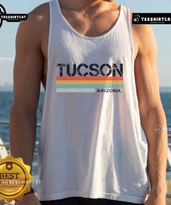 Awesome Tucson vintage retro 80s tank top featuring bold colors and classic design, perfect for nostalgic fashion lovers.