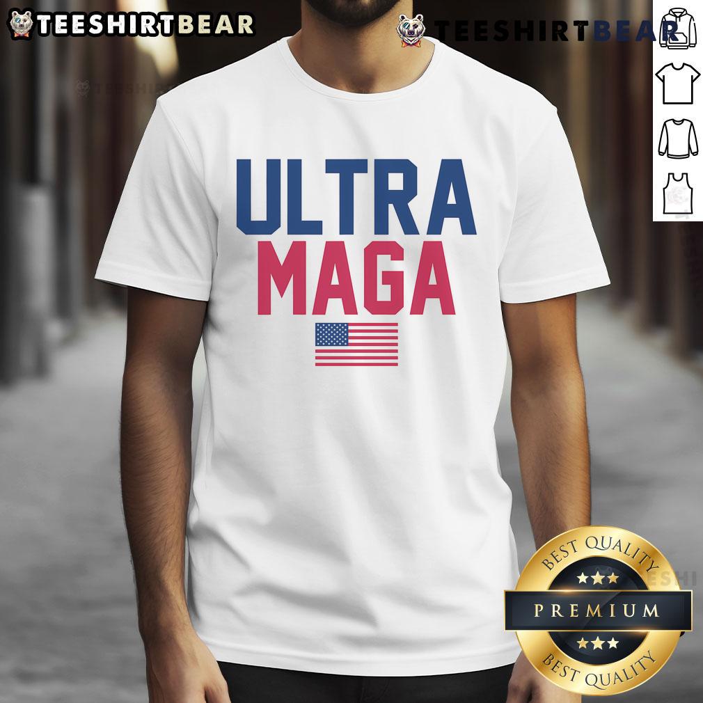 Awesome Ultra Maga America Flag T Shirt Awesome Ultra Maga America Flag T-Shirt featuring a bold American flag design, perfect for patriotic fashion enthusiasts.