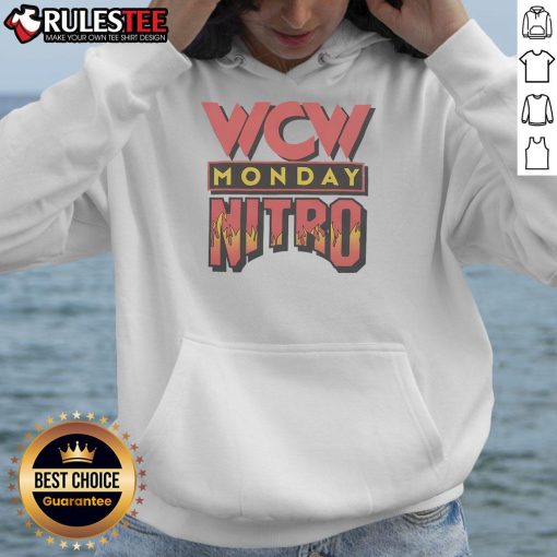 Awesome WCW Monday Nitro hoodie featuring bold graphics and vintage design, perfect for wrestling fans and collectors.