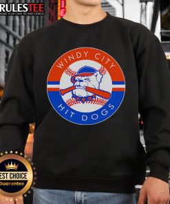 Awesome Windy City Hit Dawgs logo sweatshirt featuring a stylish design perfect for fans and casual wear.