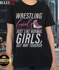 Alt Text: Awesome wrestling girls in a stylish tee, showcasing strength and toughness, just like normal girls but way tougher.