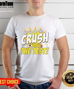 Alt Text: Awesome 'You've Got This' Crush The Test Teacher Student Testing Day T-Shirt design featuring motivational text.