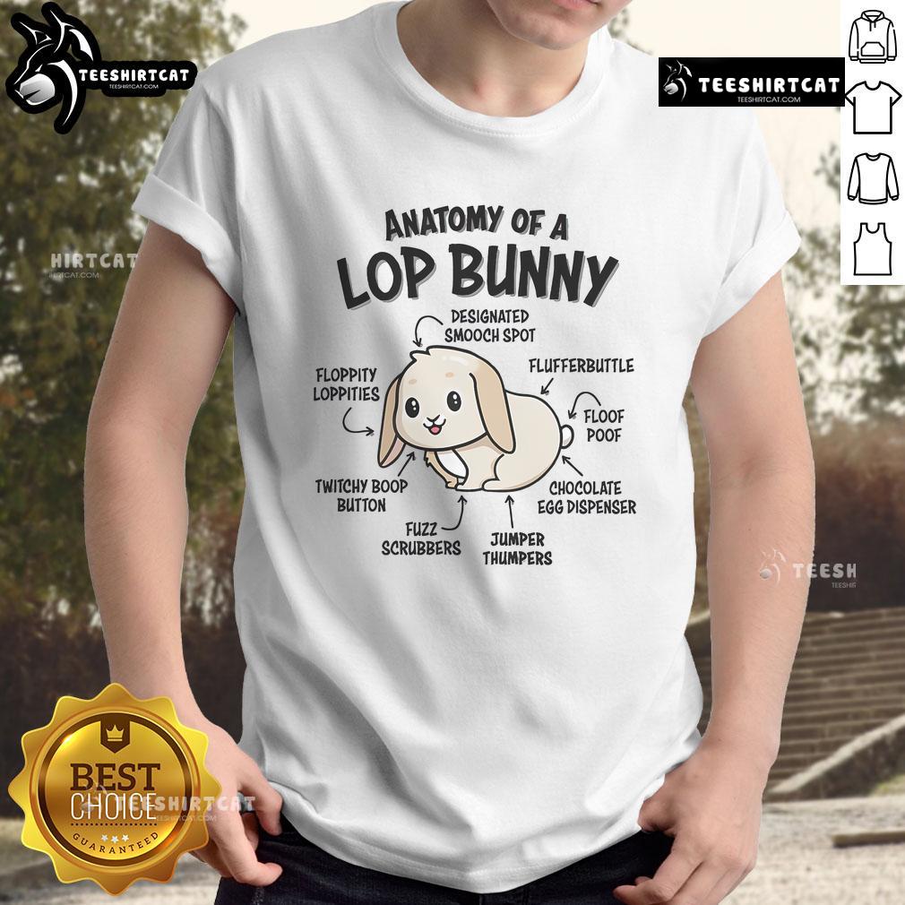 Cute Anatomy Of Mini Holland Lop Bunny Rabbit Lover T Shirt Adorable Mini Holland Lop bunny rabbit anatomy graphic on a soft t-shirt for bunny lovers, perfect for casual wear.
