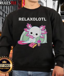 Adorable Cute Axolotl Lover sweatshirt featuring a playful Mexican salamander design perfect for Relaxolotl fans.