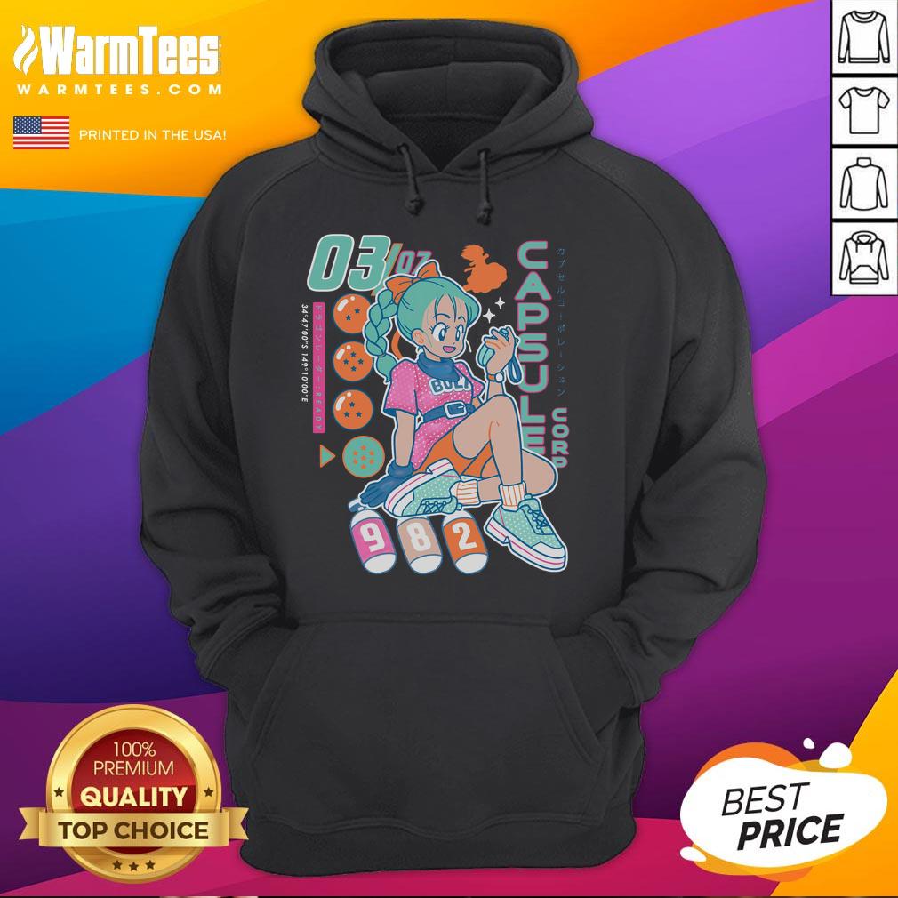 Cute Bulma Boyfriend Detector Capsule Corporation Anime Retro Hoodie Adorable Bulma Boyfriend Detector hoodie from Capsule Corporation, perfect for anime fans and retro style lovers.