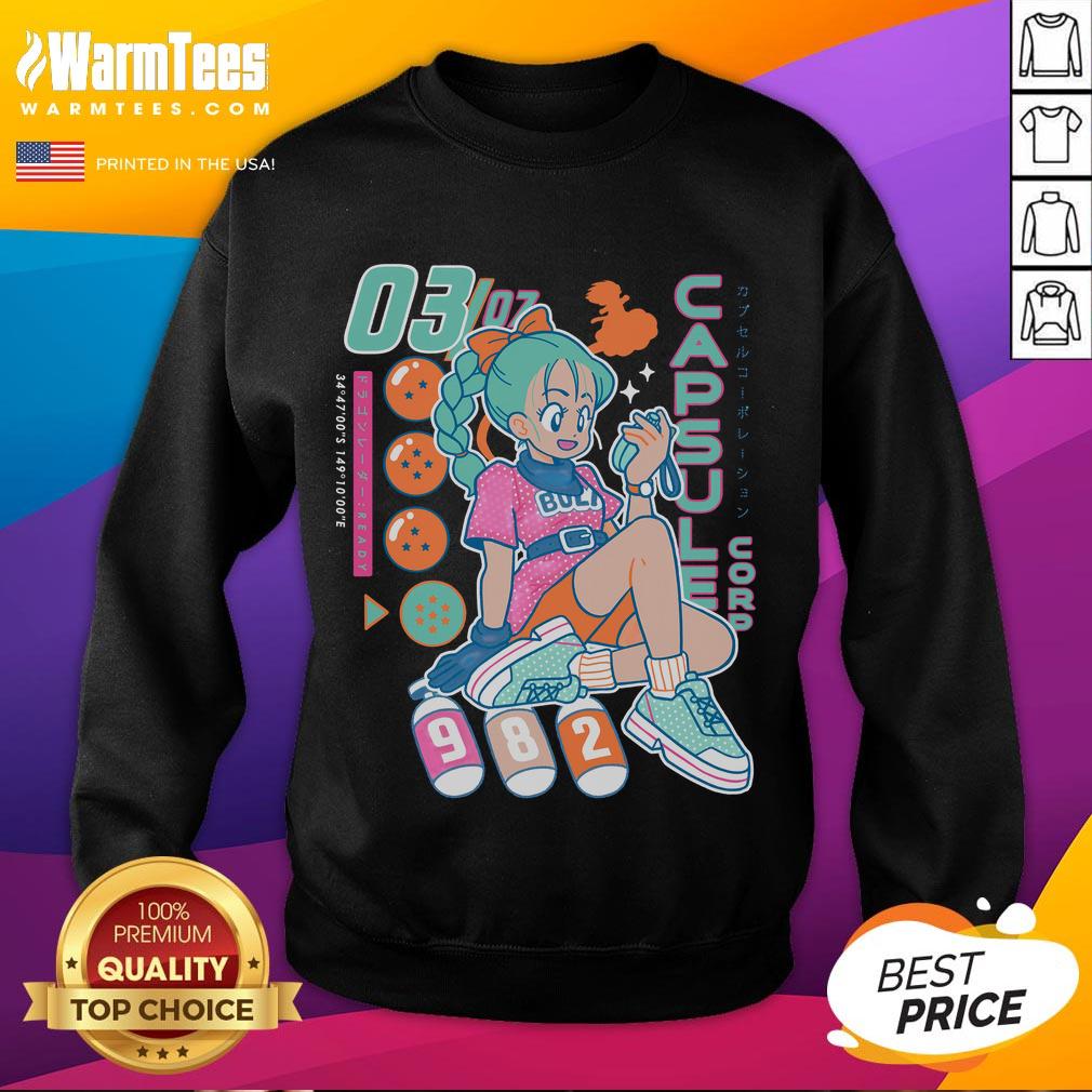 Cute Bulma Boyfriend Detector Capsule Corporation Anime Retro Sweatshirt Adorable Bulma Boyfriend Detector sweatshirt from Capsule Corporation, perfect for anime and retro fashion fans.