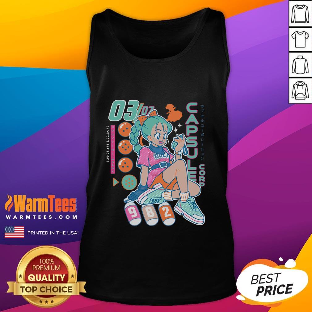 Cute Bulma Boyfriend Detector Capsule Corporation Anime Retro Tank Top Cute Bulma Boyfriend Detector Capsule Corporation anime retro tank top featuring vibrant colors and playful design.