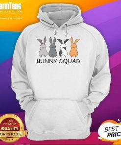 Cute Bunny Team wearing hoodies, showcasing adorable rabbits in a playful squad pose. Perfect for animal lovers!