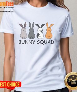 Cute Bunny Team Squad t-shirt featuring adorable rabbits, perfect for bunny lovers and casual wear.