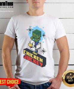 Cute chicken jockey graphic on a vintage t-shirt, showcasing a whimsical design perfect for animal lovers.