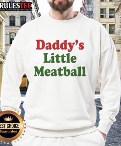 Adorable Cute Daddy's Little Meatball sweatshirt for kids, featuring a playful design and cozy fit.
