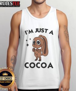 Alt Text: Cute Dandy's World Easter Cocoa the Chocolate Easter Bunny tank top featuring a fun, colorful design for spring celebrations.
