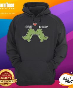 Cute dinosaur hug me I'm trying funny hoodie design featuring a playful dino graphic, perfect for casual wear.