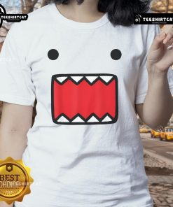 Adorable Cute Domo Kun Face Ladies Tee featuring a vibrant Domo Kun graphic on soft fabric, perfect for casual wear.