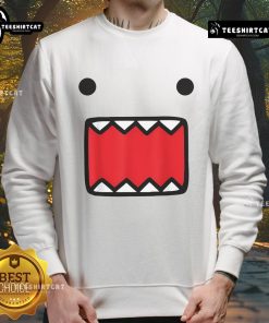 Cute Domo Kun face sweatshirt featuring a playful design, perfect for fans of quirky and fun apparel.
