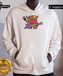 Adorable Domo Rocker cartoon character hoodie featuring vibrant colors and a playful design for fans of Domo.